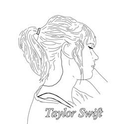 着色页: Taylor Swift (名人) #208116 - 免费可打印着色页