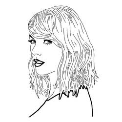 着色页: Taylor Swift (名人) #208119 - 免费可打印着色页