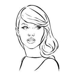 着色页: Taylor Swift (名人) #208122 - 免费可打印着色页