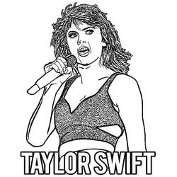 着色页: Taylor Swift (名人) #208124 - 免费可打印着色页