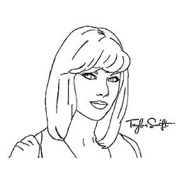 着色页: Taylor Swift (名人) #208126 - 免费可打印着色页