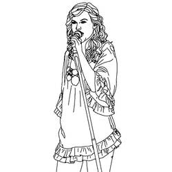着色页: Taylor Swift (名人) #208127 - 免费可打印着色页