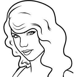 着色页: Taylor Swift (名人) #208129 - 免费可打印着色页