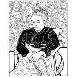 着色页: Vincent van Gogh - 免费可打印着色页