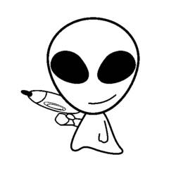 着色页: 外星人 (奇幻和冒险角色) #94667 - 免费可打印着色页