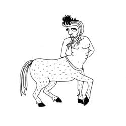 着色页: 半人马 (奇幻和冒险角色) #149615 - 免费可打印着色页