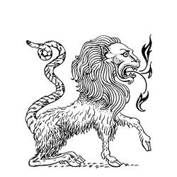 着色页: 奇美拉 (奇幻和冒险角色) #149077 - 免费可打印着色页