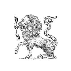 着色页: 奇美拉 (奇幻和冒险角色) #149079 - 免费可打印着色页