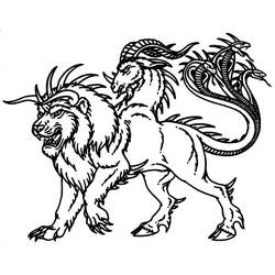 着色页: 奇美拉 (奇幻和冒险角色) #149093 - 免费可打印着色页