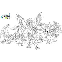 着色页: 龙 (奇幻和冒险角色) #148354 - 免费可打印着色页