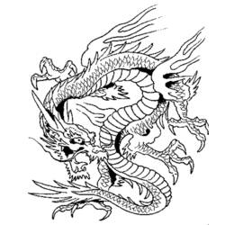 着色页: 龙 (奇幻和冒险角色) #148358 - 免费可打印着色页