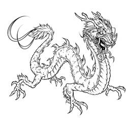 着色页: 龙 (奇幻和冒险角色) #148374 - 免费可打印着色页