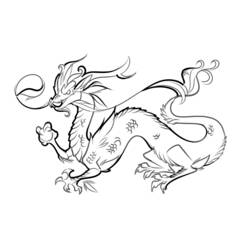着色页: 龙 (奇幻和冒险角色) #148375 - 免费可打印着色页