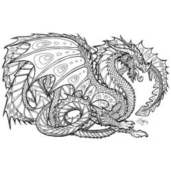 着色页: 龙 - 免费可打印着色页