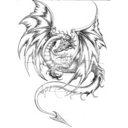 着色页: 龙 (奇幻和冒险角色) #148555 - 免费可打印着色页