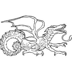 着色页: 龙 (奇幻和冒险角色) #5710 - 免费可打印着色页