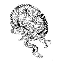 着色页: 龙 (奇幻和冒险角色) #5753 - 免费可打印着色页