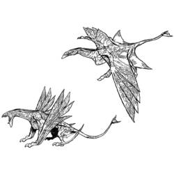 着色页: 龙 (奇幻和冒险角色) #5846 - 免费可打印着色页