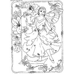 着色页: 仙女 (奇幻和冒险角色) #95783 - 免费可打印着色页