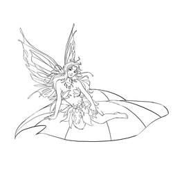 着色页: 仙女 (奇幻和冒险角色) #95785 - 免费可打印着色页