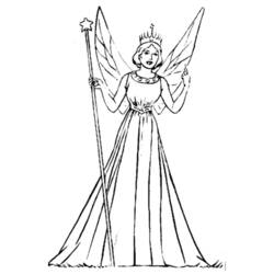 着色页: 仙女 (奇幻和冒险角色) #95980 - 免费可打印着色页