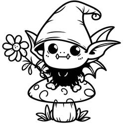 着色页: 哥布林 (奇幻和冒险角色) #204025 - 免费可打印着色页