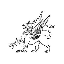 着色页: 狮鹫 (奇幻和冒险角色) #197328 - 免费可打印着色页