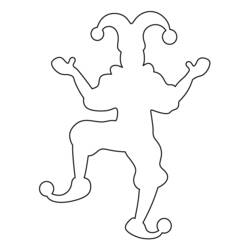 着色页: 小丑 (奇幻和冒险角色) #148745 - 免费可打印着色页