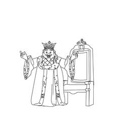 着色页: 国王 (奇幻和冒险角色) #186245 - 免费可打印着色页