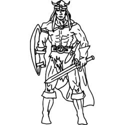 着色页: 骑士 (奇幻和冒险角色) #86963 - 免费可打印着色页