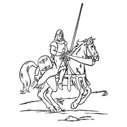 着色页: 骑士 (奇幻和冒险角色) #87028 - 免费可打印着色页