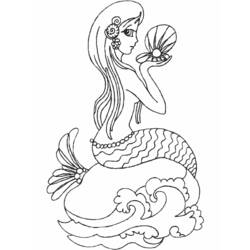 着色页: 美人鱼 (奇幻和冒险角色) #147157 - 免费可打印着色页