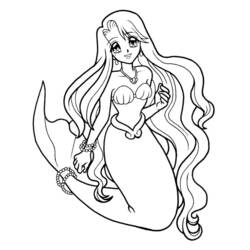 着色页: 美人鱼 (奇幻和冒险角色) #147161 - 免费可打印着色页