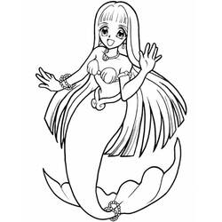 着色页: 美人鱼 (奇幻和冒险角色) #147164 - 免费可打印着色页