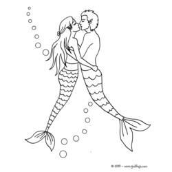 着色页: 美人鱼 (奇幻和冒险角色) #147174 - 免费可打印着色页