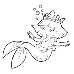着色页: 美人鱼 (奇幻和冒险角色) #147201 - 免费可打印着色页