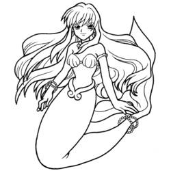 着色页: 美人鱼 (奇幻和冒险角色) #147270 - 免费可打印着色页