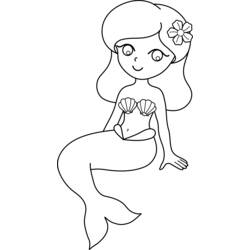着色页: 美人鱼 (奇幻和冒险角色) #147333 - 免费可打印着色页
