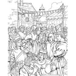 着色页: Middle Ages (奇幻和冒险角色) #201402 - 免费可打印着色页