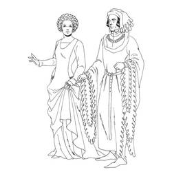 着色页: Middle Ages (奇幻和冒险角色) #201407 - 免费可打印着色页