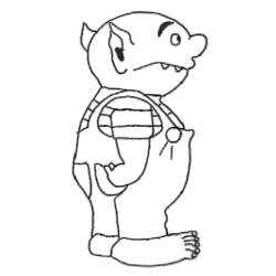 着色页: 食人魔 (奇幻和冒险角色) #102792 - 免费可打印着色页