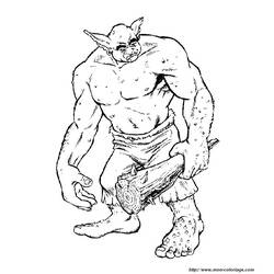 着色页: 食人魔 (奇幻和冒险角色) #102802 - 免费可打印着色页