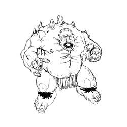 着色页: 食人魔 (奇幻和冒险角色) #102848 - 免费可打印着色页