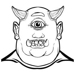 着色页: 食人魔 (奇幻和冒险角色) #102868 - 免费可打印着色页