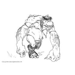 着色页: 食人魔 (奇幻和冒险角色) #102881 - 免费可打印着色页