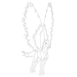 着色页: 飞马 (奇幻和冒险角色) #209060 - 免费可打印着色页