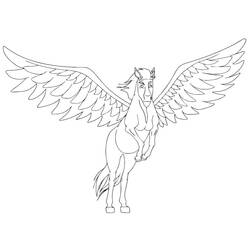 着色页: 飞马 (奇幻和冒险角色) #209070 - 免费可打印着色页