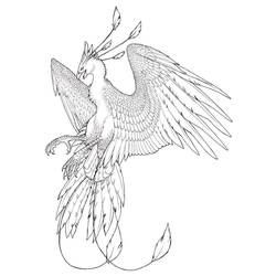 着色页: 凤凰 (奇幻和冒险角色) #192253 - 免费可打印着色页