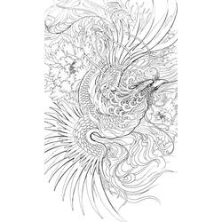着色页: 凤凰 (奇幻和冒险角色) #192265 - 免费可打印着色页