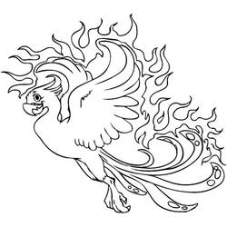 着色页: 凤凰 (奇幻和冒险角色) #192266 - 免费可打印着色页